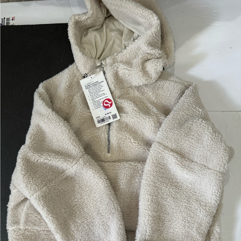 lululemon athletica White Scuba Oversized Half-Zip Hoodie - Picture 5 of 8